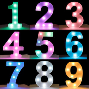 Multi-coloured LED 4FT Number Lights