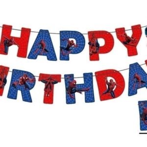 Spiderman - Happy Birthday banner